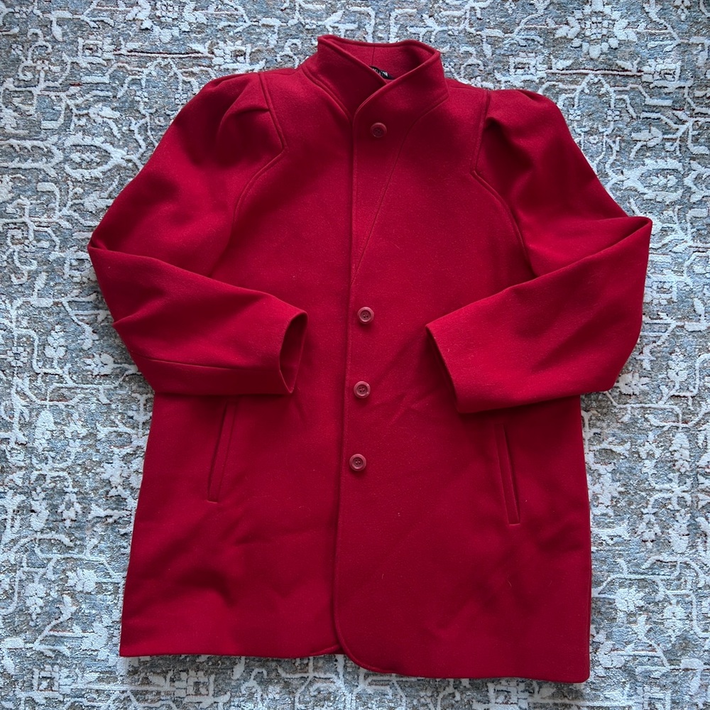 Vintage Womens Red Wool Coat